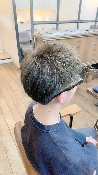 ショート カラー メンズ 國分 伸也のヘアスタイル