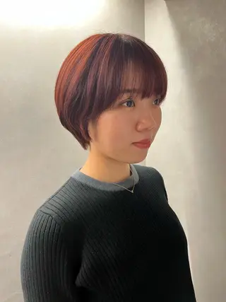 ショート カラー ioeわかめようじ/ 縮毛矯正/髪質改善のヘアスタイル