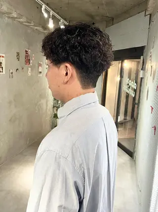 ショート パーマ メンズ door white hideのヘアスタイル