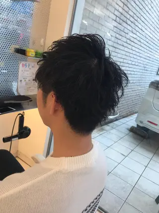 ショート パーマ メンズ 髪質改善美容室bokuno町田店所属・メンズ&髪質改善縮毛 矯正【平山🔥拓哉】のヘアスタイル