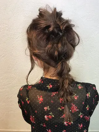 セミロング カラー ヘアアレンジ デザインカラー🌈 高木リョウのヘアスタイル