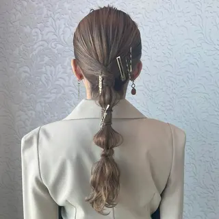 ロング ヘアアレンジ PETZjasmine所属・顔周りカット/透明感 カラー🤍大塚蛍のヘアスタイル