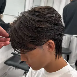 パーマ メンズ 👑メンズ/ホワイト メッシュ/パーマ👑のヘアスタイル