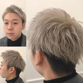 ショート カラー 縮毛/レイヤー 韓国/橋口のヘアスタイル