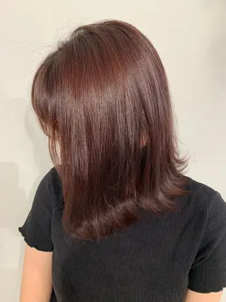 ミディアム カラー パーマ ヘアアレンジ 加藤 綾華のヘアスタイル