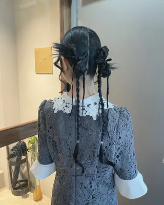 ロング ヘアアレンジ 【arc】Ruri コテ巻き風パーマのヘアスタイル