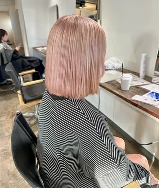 ミディアム カラー ✨艶ブリーチカラー ✨四ノ宮裕己のヘアスタイル