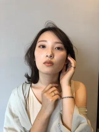 ミディアム ケアブリーチ/ボブ/ honoのヘアスタイル