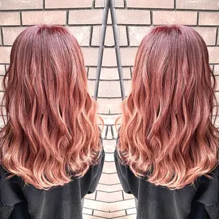 セミロング カラー パーマ 縮毛/レイヤー 韓国/橋口のヘアスタイル