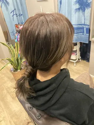 ミディアム ヘアアレンジ Hair room Leaのヘアスタイル