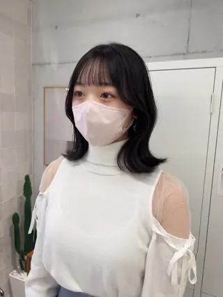 ミディアム カラー 韓国ヘア☁️ mitsukiのヘアスタイル