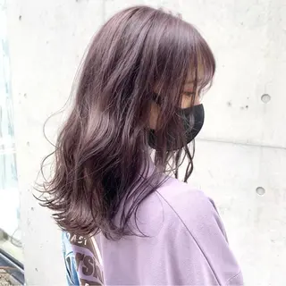 セミロング カラー ヘアアレンジ ハイトーン/美髪矯正 🍃大江拓実のヘアスタイル