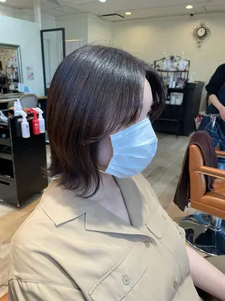 ミディアム 亀川蓮 Agu hairのヘアスタイル