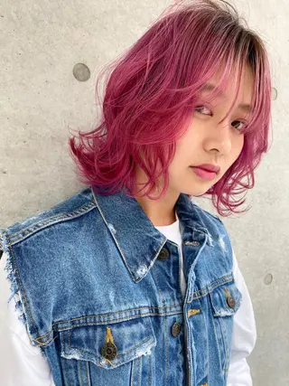ミディアム カラー ness ネスのヘアスタイル