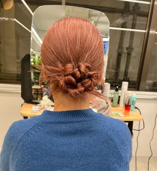 ヘアアレンジ 縮毛矯正/ ケアブリーチ/モカのヘアスタイル