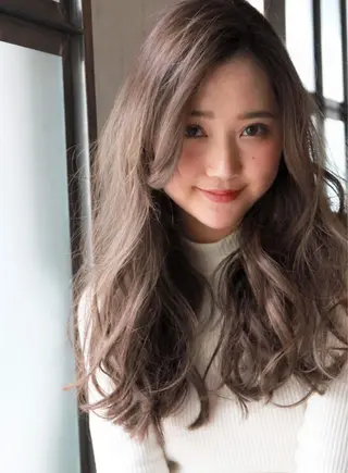 ロング カラー パーマ シェアサロン salowin所属・✨ブリーチなし透明感 カラー🥇ユースケのヘアスタイル