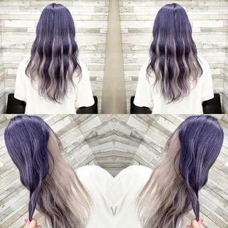 ロング カラー "PEPPU "所属・派手髪、ハイトーン ショートヘアShinのヘアスタイル