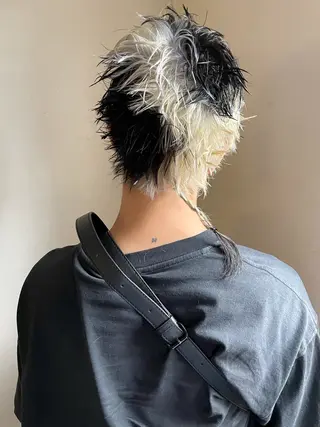 ショート カラー ヘアアレンジ メンズ 丸山渉/パーマ エフェクトブリーチのヘアスタイル