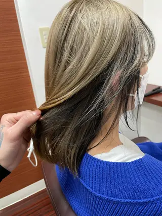 ミディアム カラー 💎韓国カラー Giness坂下巧のヘアスタイル