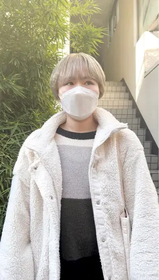 ショート カラー 髪質改善/縮毛矯正/ 艶カラー/内山翔太のヘアスタイル