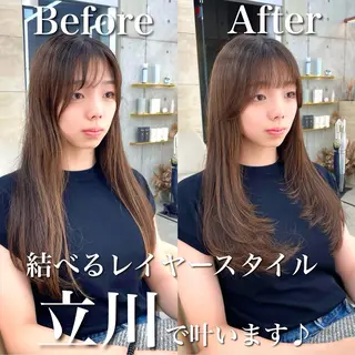 ロング カラー 韓国ヘア🇰🇷 レイヤー/芝春樹のヘアスタイル