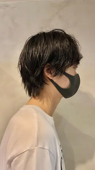 ショート メンズ Aust hair Stella新宿所属・Yuki☺︎パーマ レイヤーカットウルフのヘアスタイル