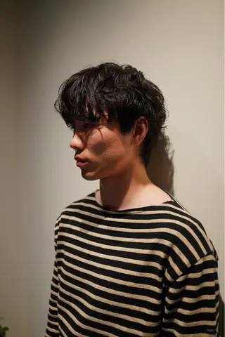 ミディアム パーマ メンズ BELOMAN所属・スパイキーショート /パーマ/山本孝明のヘアスタイル