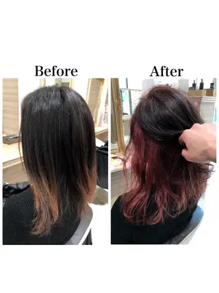 セミロング 新宿 木下拓哉のヘアスタイル