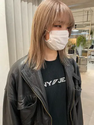 セミロング 小顔レイヤー×コンパ クトボブ/林隆平のヘアスタイル