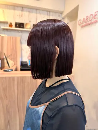 ショート yuuka/ボブ/ダ ブルカラー/髪質改善のヘアスタイル