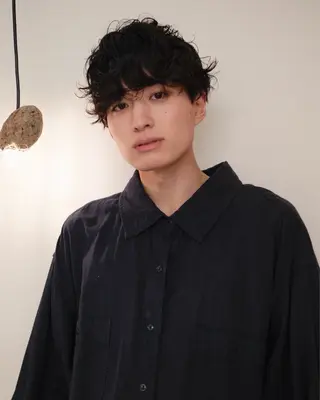 ショート パーマ メンズ メンズハイトーン/栄 /イトウタケルのヘアスタイル