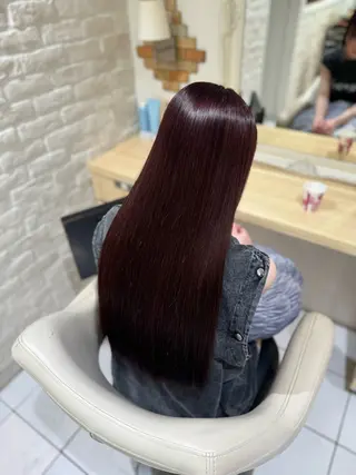 ロング ハイトーンカラー 髪質改善カラーノトのヘアスタイル