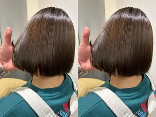 ショート 結べるくびれボブ/透 明感カラーtaigaのヘアスタイル