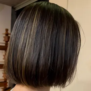 ミディアム カラー 似合わせミニボブ マッシュ/渋谷/宍戸のヘアスタイル
