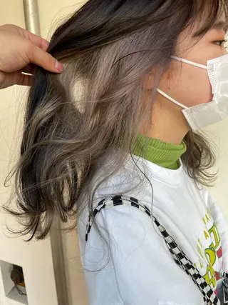 セミロング ブリーチ毛矯正.髪質 改善.髪にドラマをのヘアスタイル