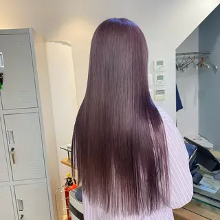 ロング カラー パーマ ヘアアレンジ メンズ キッズ ネイル マツエク・マツパ アイブロウ 暖色系/透明感 治野心のヘアスタイル