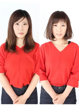 ミディアム 河野 薫のヘアスタイル