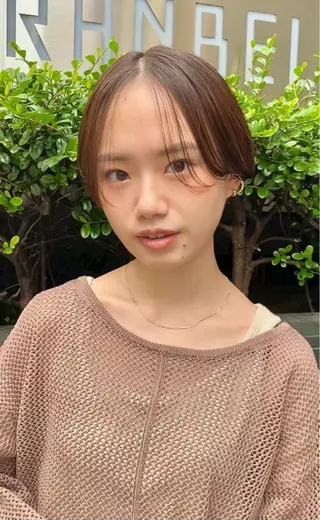 ショート カラー ボブ/縮毛矯正/ レイヤー/塚田のヘアスタイル