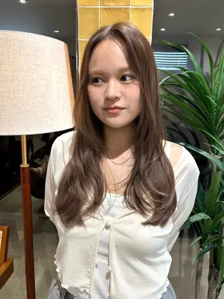 セミロング カラー 透明感✨女性特化💙 chihiroのヘアスタイル