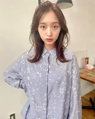 セミロング カラー リピーター多数🌟 メンズ限定 松本理沙のヘアスタイル