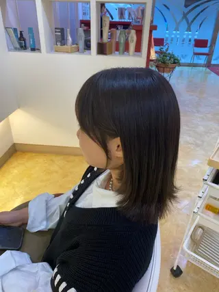 ミディアム カラー 小松 千夏のヘアスタイル
