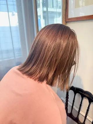 ミディアム カラー 透明感カラー/ハイト ーン/メイク/umiのヘアスタイル