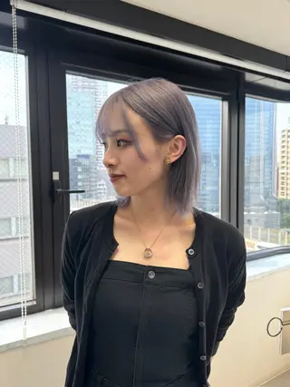 ショート カラー fuka/梅田/ ミルクティーベージュのヘアスタイル