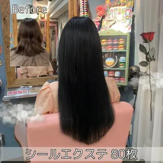 ロング ❤️‍🔥シールエク ＋カラー京❤️‍🔥のヘアスタイル