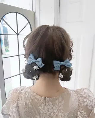 ミディアム ヘアアレンジ uros.所属・🩵aiko / モデル募集中️🩵のヘアスタイル