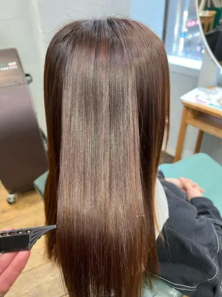 ロング カラー 髪質改善/縮毛矯正/ 超高濃度水素ケアのヘアスタイル