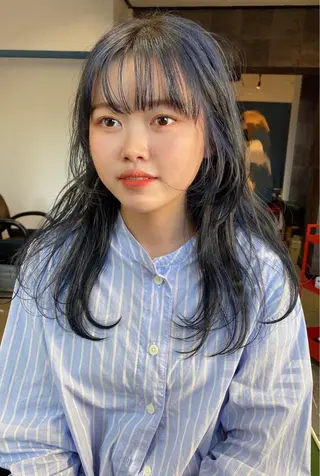 ロング カラー パーマ ネイル マツエク・マツパ アイブロウ 広島/ボブ/レイヤー 🌿‬wakabaのヘアスタイル