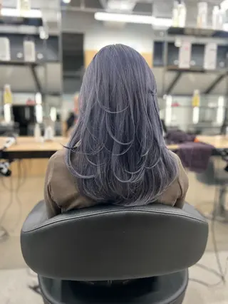 ロング カラー ヘアアレンジ トレンドモテカラー 🩷色落ちまで可愛くのヘアスタイル