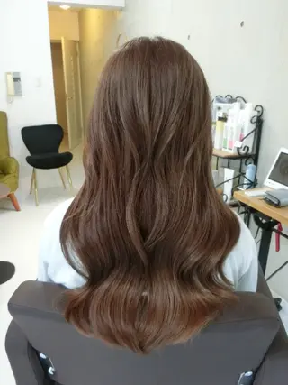 カラー ロング ma cherie 三浦直美のヘアスタイル