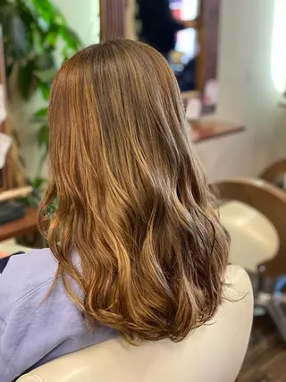 ロング カラー ヘアアレンジ 加藤 瑠美のヘアスタイル